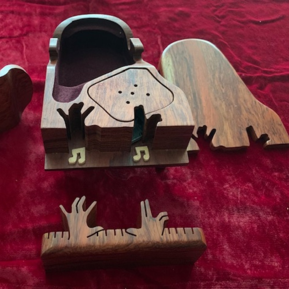 Wooden Piano Music Box